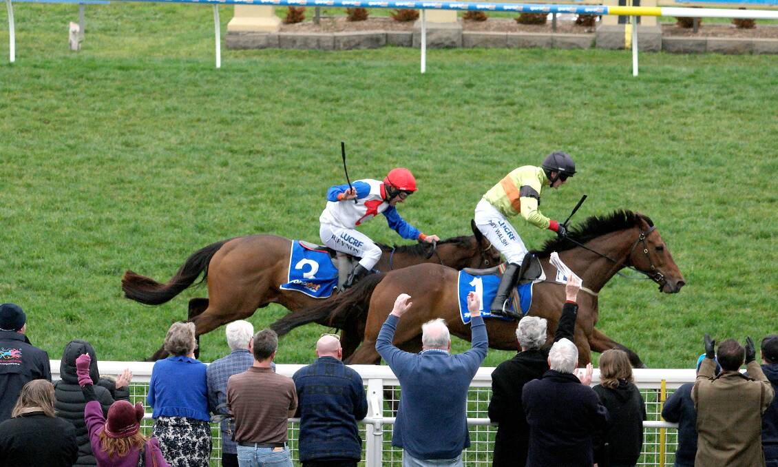 MEMORABLE: Ruby Walsh and Bashboy claim the 2015 Grand National Steeplechase in Ballarat. Picture: Slickpix.