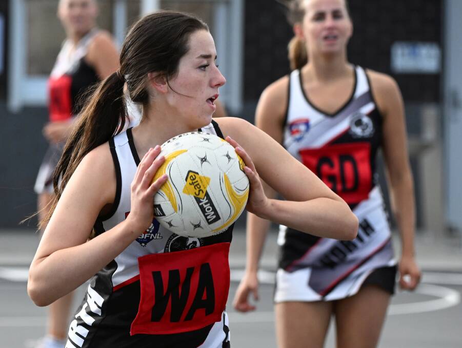 Ebony Porter from North Ballarat will be a key driver in her side's match-up with Melton South this weekend. Picture by Lachlan Bence