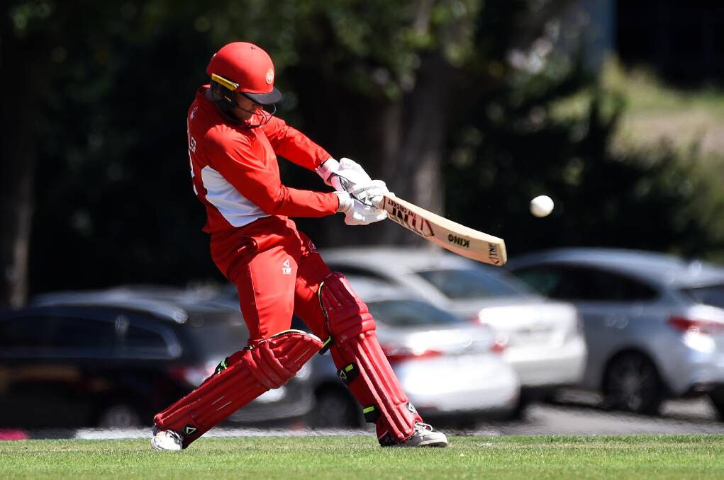 Wendouree's Cole Roscholler has made it two hundreds in a row in the one-day clash with Brown Hill on Sunday. Picture by Adam Trafford