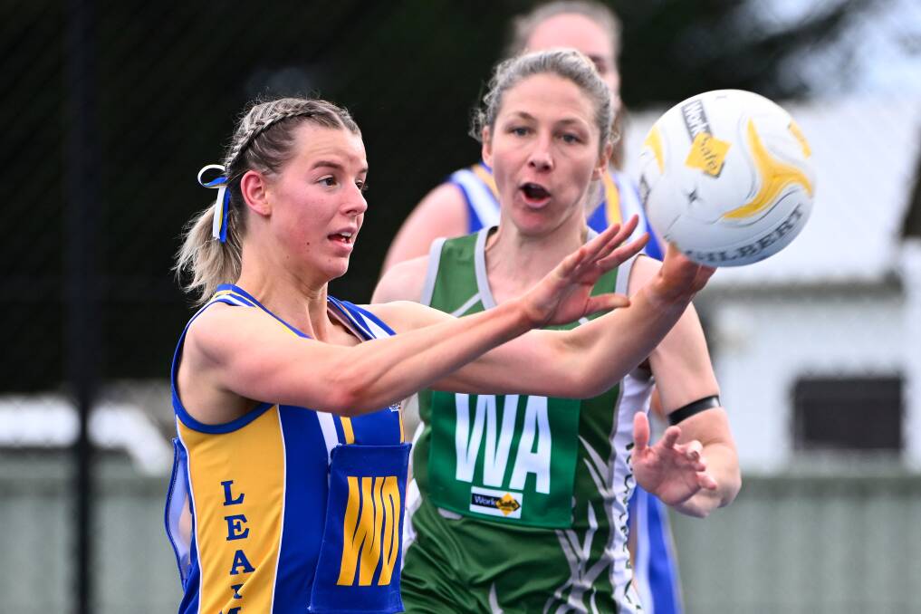What looks to be a serious lower leg injury to wing defence Kaitlyn Balazic soured Learmonth's preliminary final win over Rokewood-Corindhap. Picture by Adam Trafford