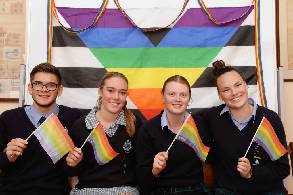 Ballarat High School's Year 12 students Oliver Sinclair, Demi Thompson, Brooke Bell and Keeley Smith. Photo: Kate Healy