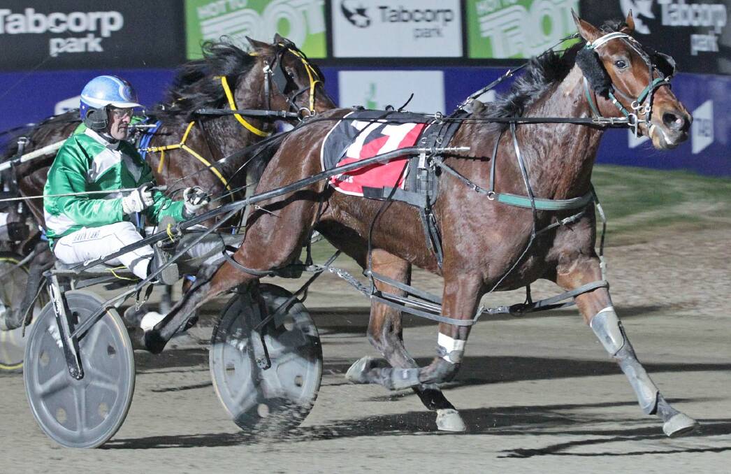 BIG TIME: Rocknroll Magic completed the group 1 Vicbred Super Series and Australasian Breeders Crown double at Melton on Sunday. Picture: HRV