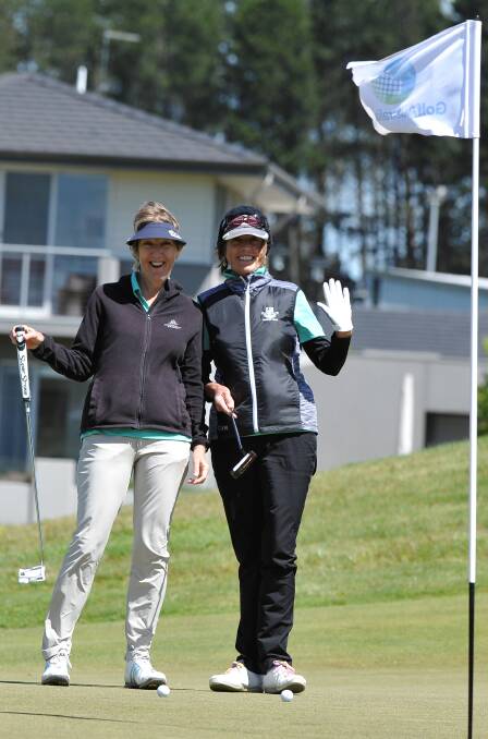 GOOD TIME: Carol Netscher and Rosemary Fowler reflect the fun factor which was a key part of the success of the Australian Women's Senior Amateur Championship​.