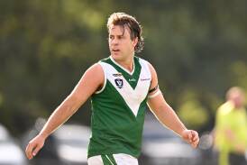 Rokewood-Corindhap midfielder Mack Rivett polled nine votes in the Grasshoppers' win over Beaufort. Picture by Adam Trafford.