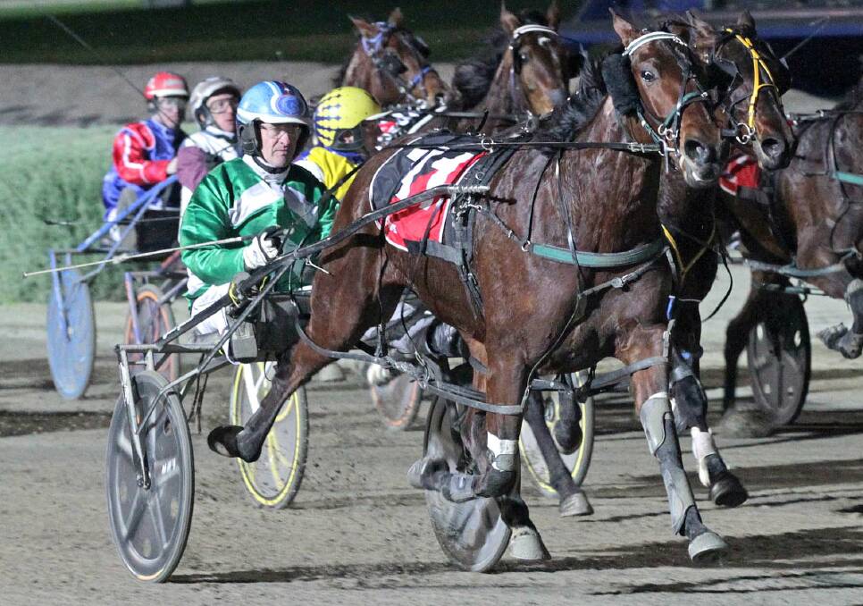 SOLID AS A ROCK: Rocknroll Magic (Gavin Lang) charges to the line in the Vicbred Super Series final for three-year-old fillies.