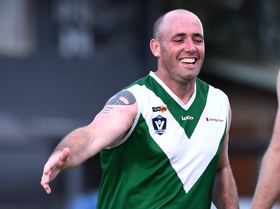 Veteran ruckman Ed Denouden, is stepping up to taking on the senior coaching role at Rokewood-Corindhap with Lucas Murphy. Picture by Adam Trafford.