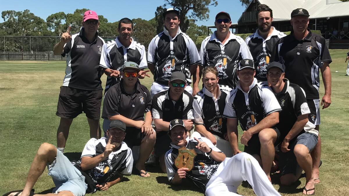 FIRST TIME: Wallan with the Central Highlands region division two twenty20 trophy, the Cricket Willow Shield