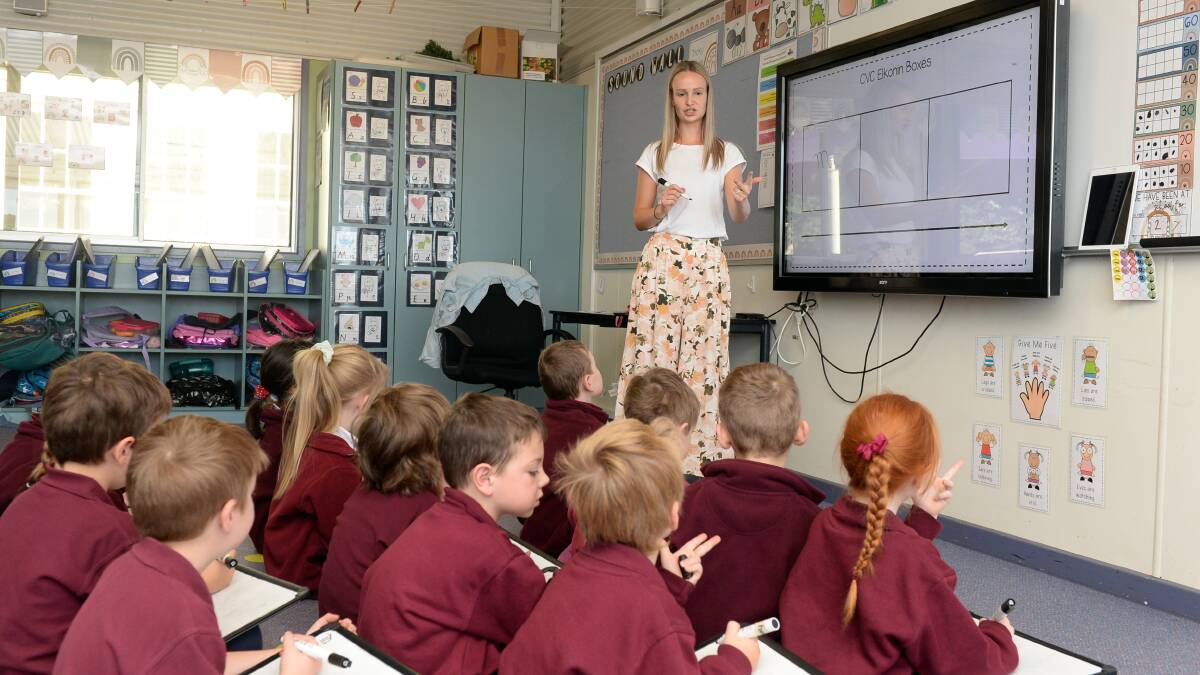 Children at Mount Blowhard Primary School have been learning to read using phonics. File picture