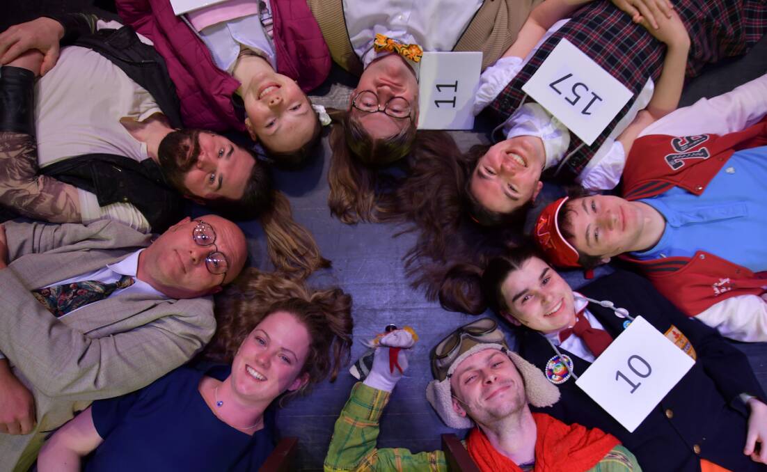 The cast of BLOC's production of The 25th Annual Putnam County Spelling Bee, which is on at the Mount Rowan Theatre, Mount Rowan Secondary College from September 22 to October 1. Picture supplied