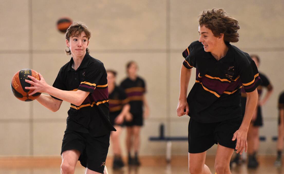 Members of Phoenix P-12 Community College's Academy of Sport show their skills at the opening of the new gymnasium. Picture by Adam Trafford