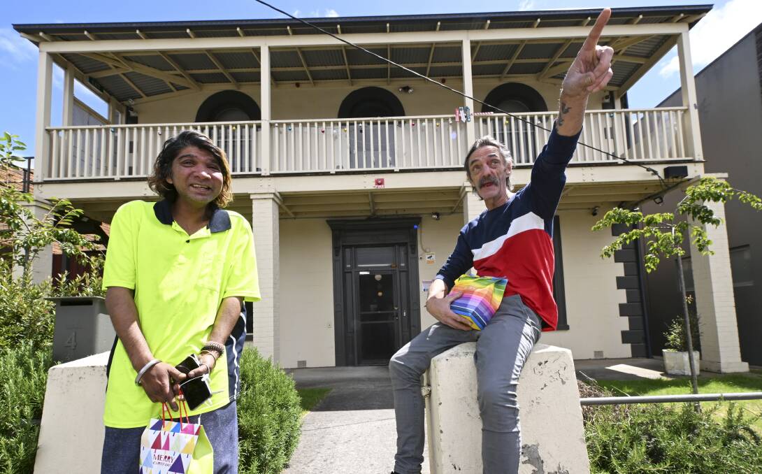 Peplow House residents Chris and Ken are looking forward to Christmas in their accommodation. Picture by Lachlan Bence