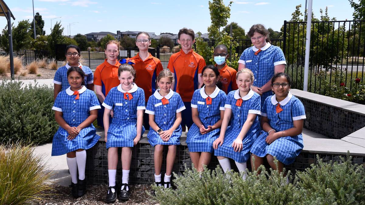 These Siena Catholic Primary School students were among the first students to start in prep at the school when it opened in 2017. Picture by Adam Trafford 