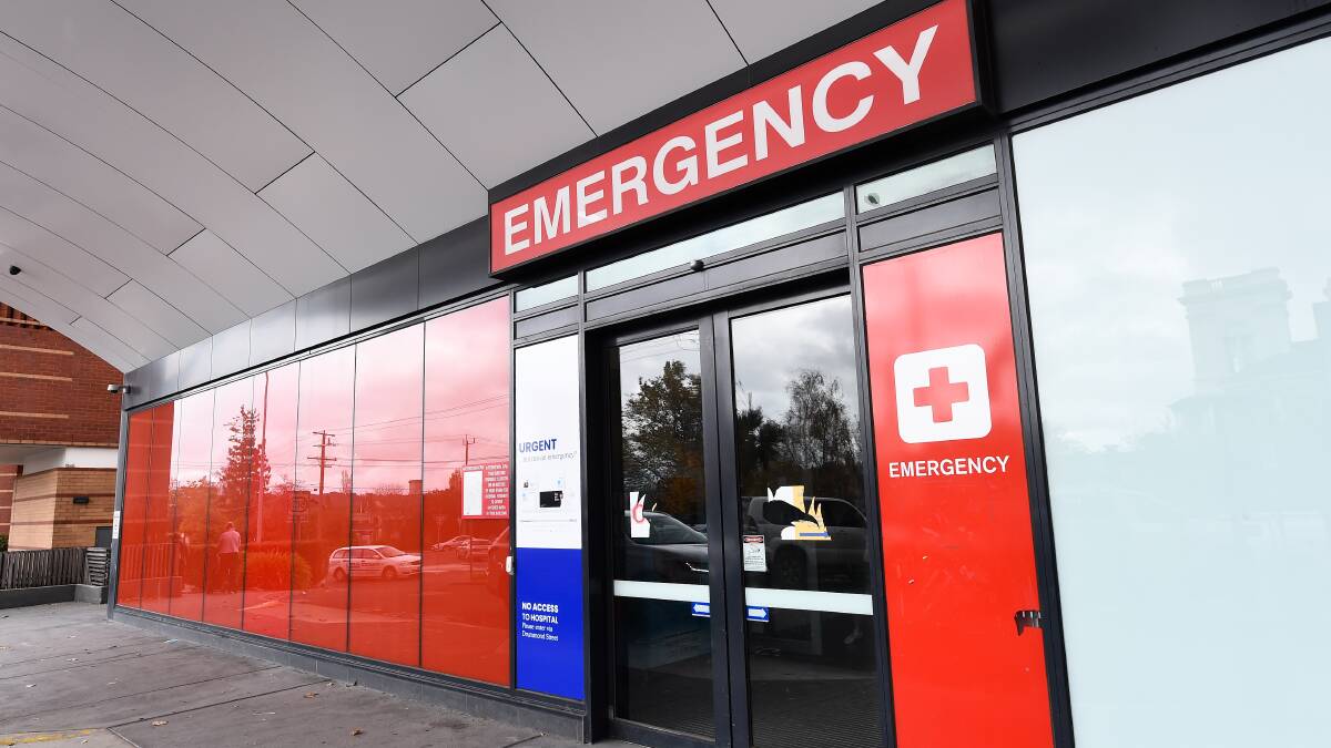Ballarat Base Hospital's emergency department is bearing the brunt of increased COVID infections. 