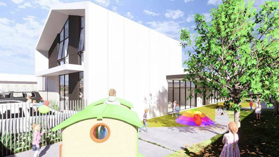 Architect impression of a new childcare centre proposed at 135 Napier Street in Creswick.