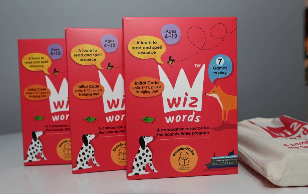 Shine Learning director Miranda Donald developed WizWords in collaboration with Buninyong illustrator Jacinta Weyers. Picture by Lachlan Bence