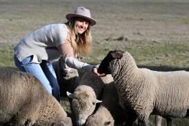 Ballarat Agricultural and Pastoral Society and Victorian Sheep Show event coordinator Jacqueline Kalogerakis with her sheep ahead of the show which will be the last event at the Ballarat Showgrounds on Creswick Road. Picture by Lachlan Bence