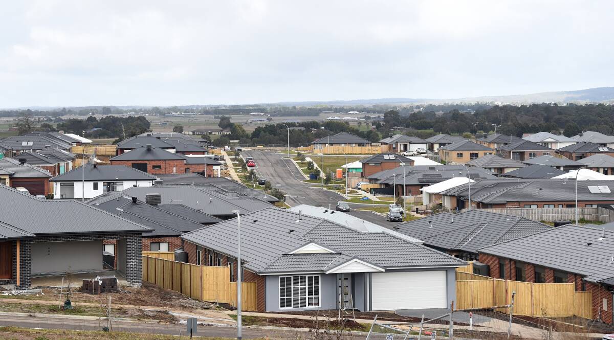 Despite Ballarat's rapid growth, the state government has set a target of 46,900 new homes needed in the city by 2051. Picture by Kate Healy