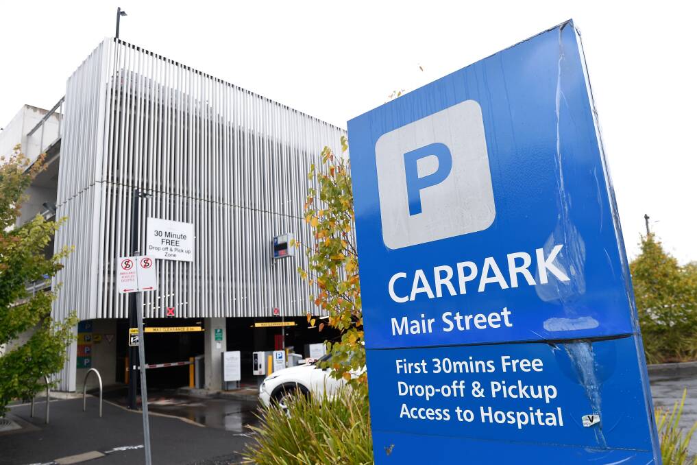 The Ballarat Base Hospital car park will double in size and include reserved spaces for night shift workers under a $54 million expansion to the hospital redevelopment. Picture by Adam Trafford