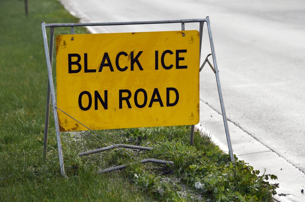 Do not rely on black ice signs