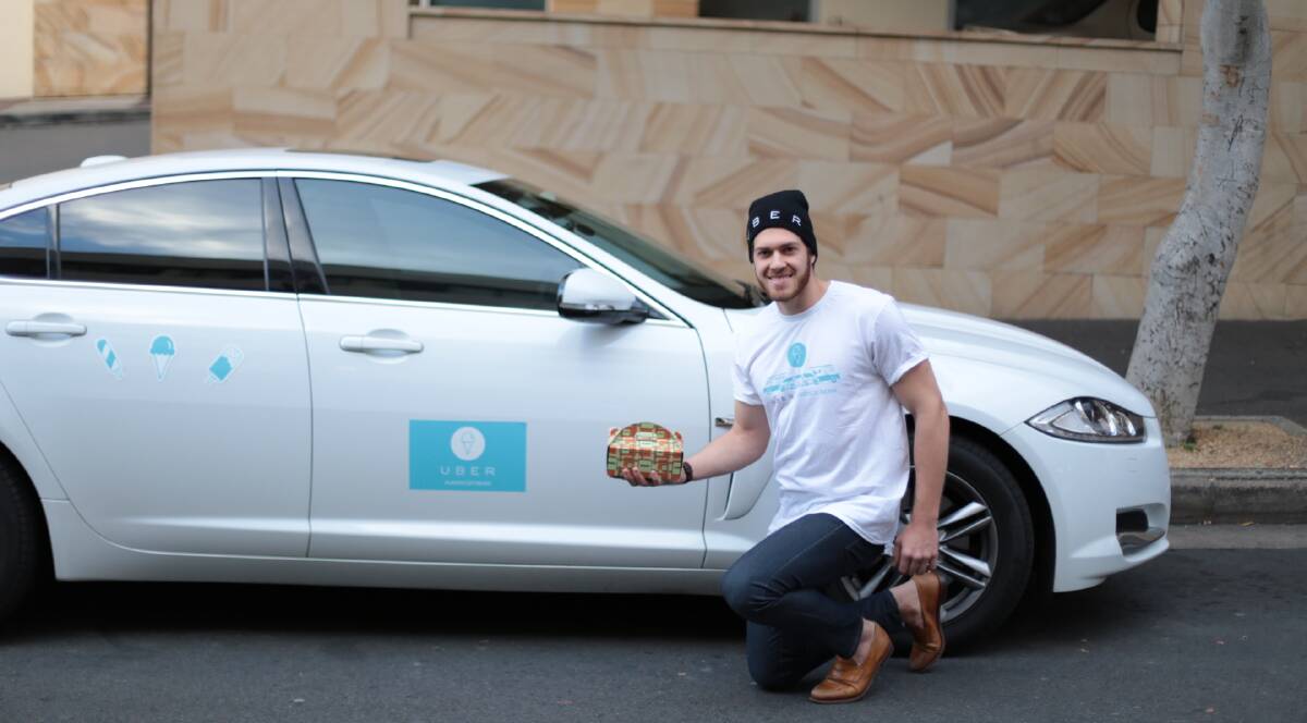 Hand delivered: Uber drivers will be in Ballarat to deliver free ice creams for users on Friday. Picture: contributed