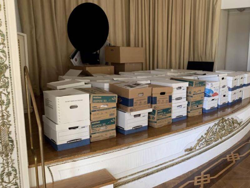 Investigators found boxes of classified records being stored at Trump's Mar-a-Lago estate. (AP PHOTO)