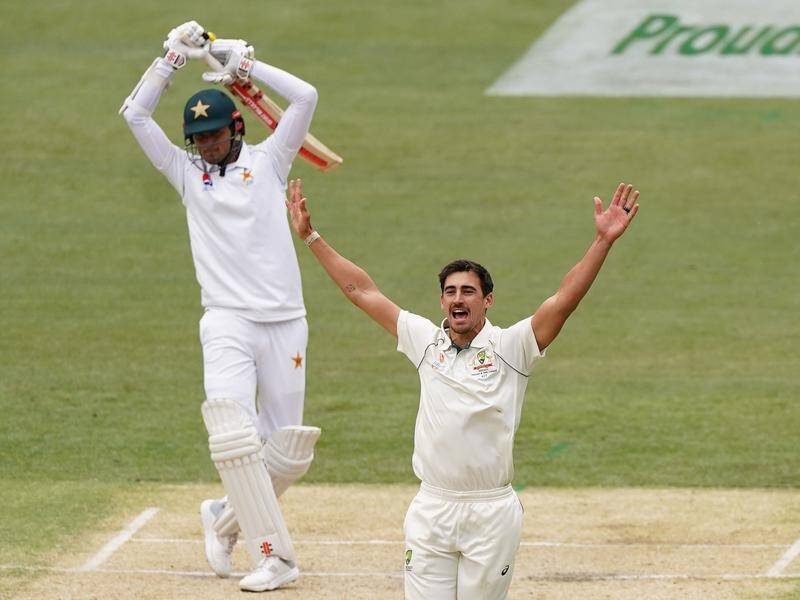 Mitchell Starc was on a hat-trick during the first innings of the second Test against Pakistan.
