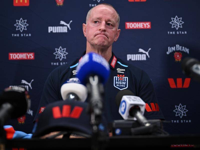 Blues coach Michael Maguire is not happy with some of the noise coming out of the Queensland camp. (Dean Lewins/AAP PHOTOS)