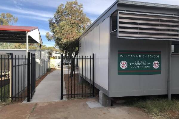 Demountable buildings have been used to create a temporary campus for Willyama High School students. (HANDOUT/NSW GOVERNMENT)