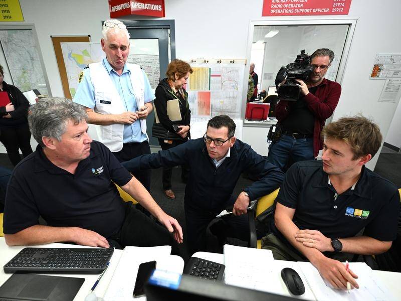 Premier Daniel Andrews has warned of "significant challenges" as Victoria braces for more rain. (Joel Carrett/AAP PHOTOS)